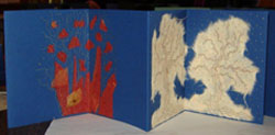 Photo of double accordion book made at one workshop